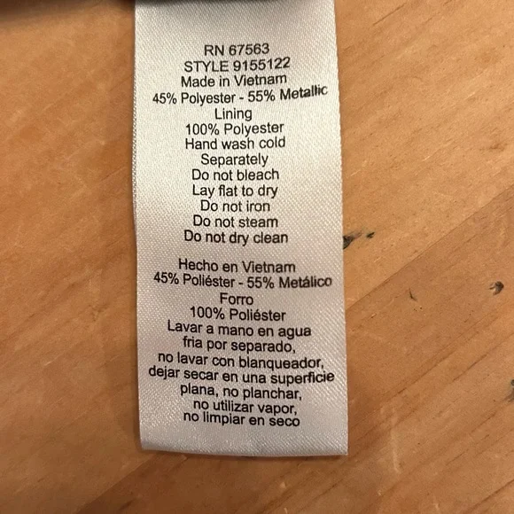 SLNY size 16 dress, black and silver with layers. Sleeveless and sheer w/ slip - Picture 8 of 9